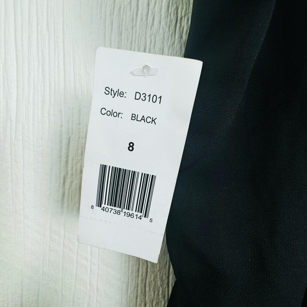 Alexia Admor Meghan Jumpsuit Black Size 8 NWT Classic Neutral Preppy Career Med - Picture 8 of 15
